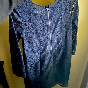 Long Sleeve Abercrombie Lacey Blue Dress
